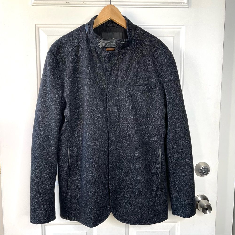 Zara Mens Black Jacket Size Medium